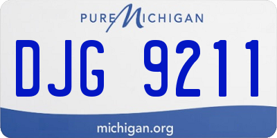 MI license plate DJG9211