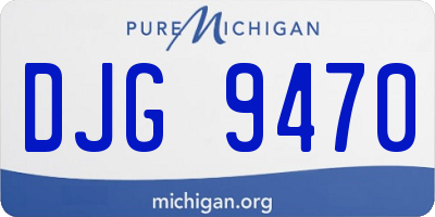 MI license plate DJG9470