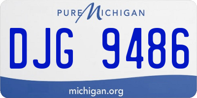 MI license plate DJG9486