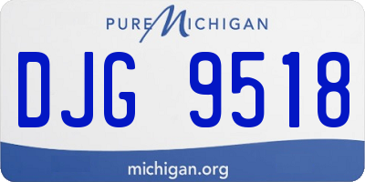 MI license plate DJG9518