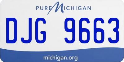 MI license plate DJG9663