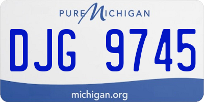 MI license plate DJG9745