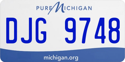 MI license plate DJG9748