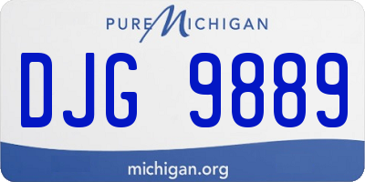 MI license plate DJG9889