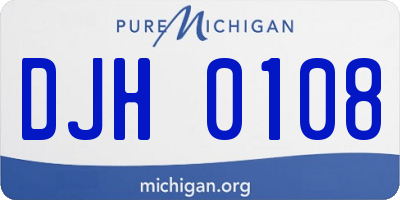 MI license plate DJH0108