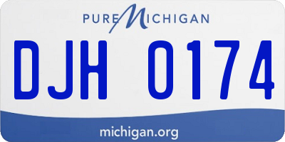 MI license plate DJH0174