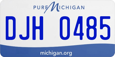 MI license plate DJH0485