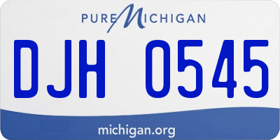 MI license plate DJH0545