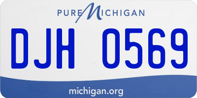 MI license plate DJH0569