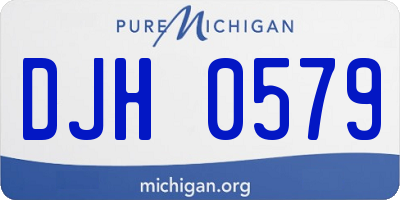 MI license plate DJH0579