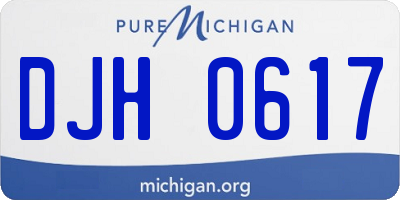 MI license plate DJH0617