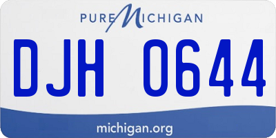 MI license plate DJH0644