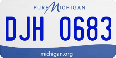 MI license plate DJH0683