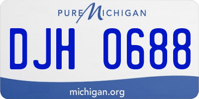 MI license plate DJH0688