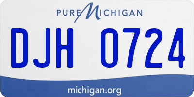 MI license plate DJH0724