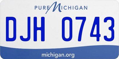 MI license plate DJH0743