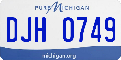 MI license plate DJH0749