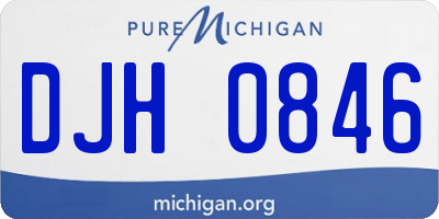 MI license plate DJH0846