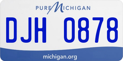 MI license plate DJH0878