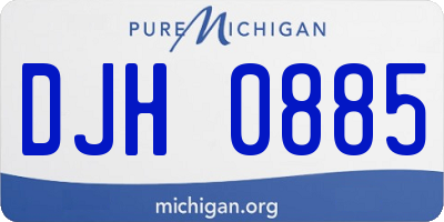 MI license plate DJH0885