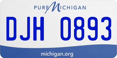 MI license plate DJH0893