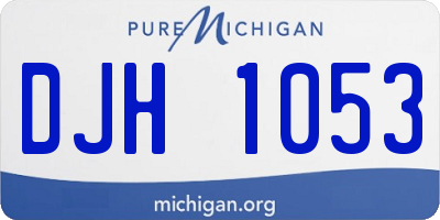 MI license plate DJH1053