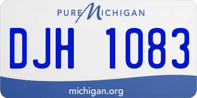 MI license plate DJH1083