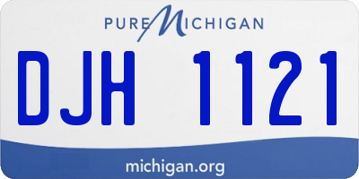 MI license plate DJH1121