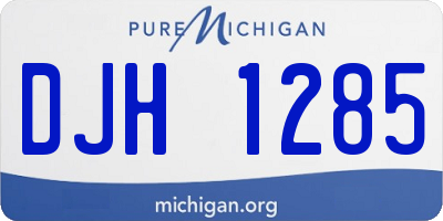MI license plate DJH1285