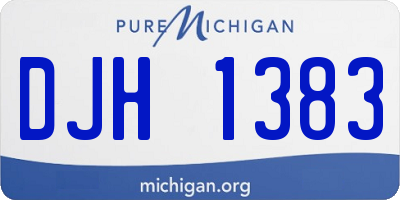 MI license plate DJH1383