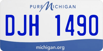MI license plate DJH1490