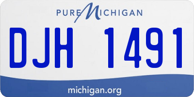 MI license plate DJH1491