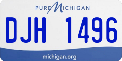 MI license plate DJH1496