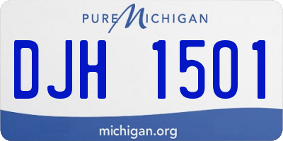 MI license plate DJH1501
