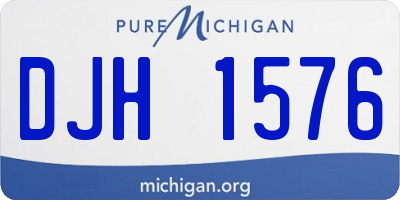 MI license plate DJH1576