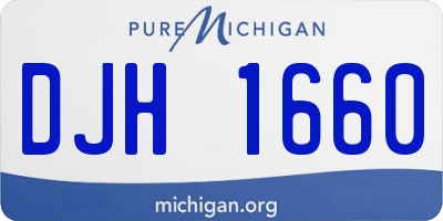 MI license plate DJH1660