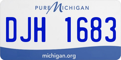MI license plate DJH1683