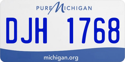 MI license plate DJH1768
