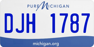 MI license plate DJH1787