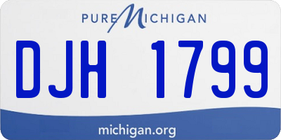 MI license plate DJH1799