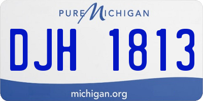 MI license plate DJH1813
