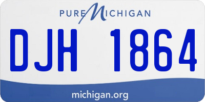 MI license plate DJH1864