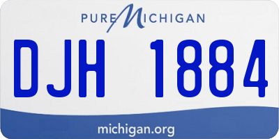 MI license plate DJH1884