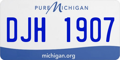 MI license plate DJH1907