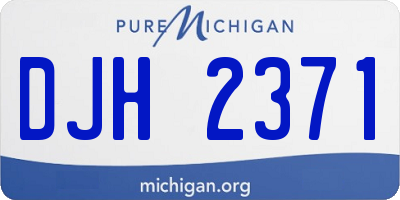 MI license plate DJH2371