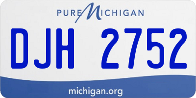 MI license plate DJH2752