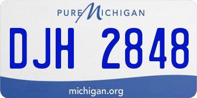 MI license plate DJH2848