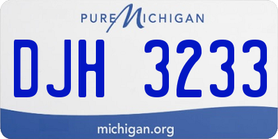 MI license plate DJH3233