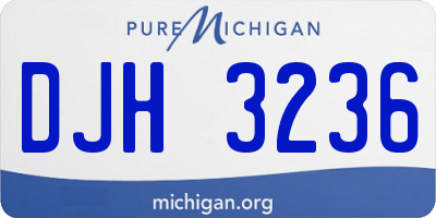 MI license plate DJH3236