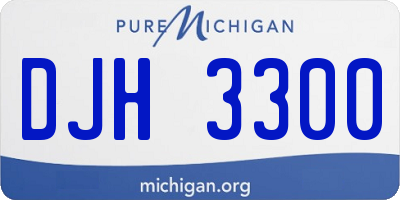 MI license plate DJH3300